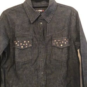 William Rast Blue Denim Shirt